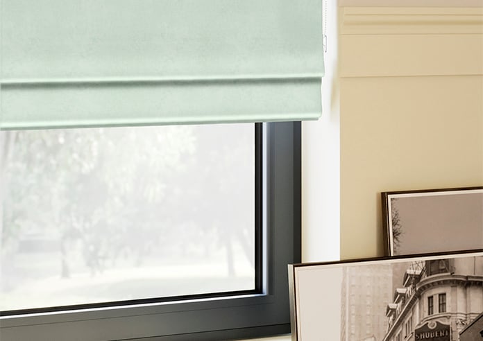 Faux Suede, Duckegg - Roman Blind - Image 5